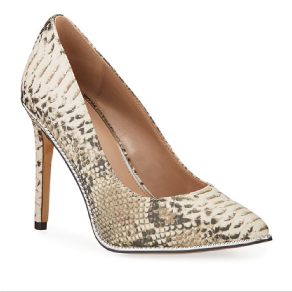 ✨BCBGeneration Harleigh Snake-Print Leather Pumps